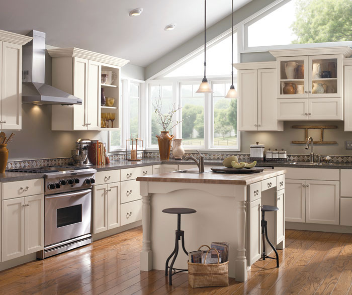 Off White Kitchen Cabinets Schrock Cabinetry