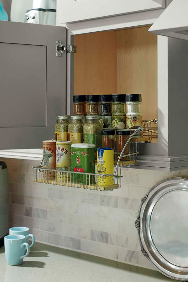 Best Color For Kitchen Cabinets >> Pull Down Spice Rack - Schrock Cabinetry Best Color For Kitchen Cabinets >> Pull Down Spice Rack - Schrock Cabinetry
