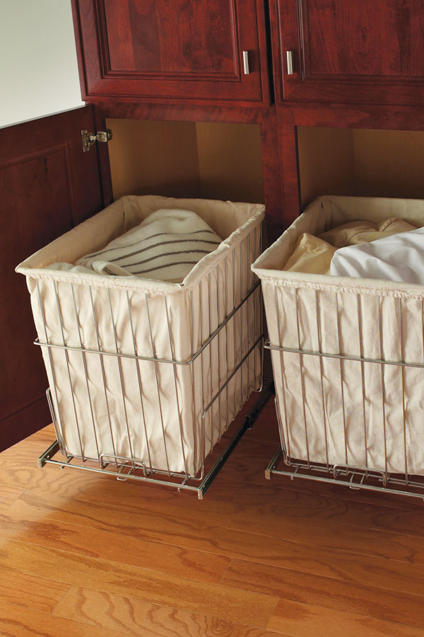 Linen Closet with Removable Hamper Schrock