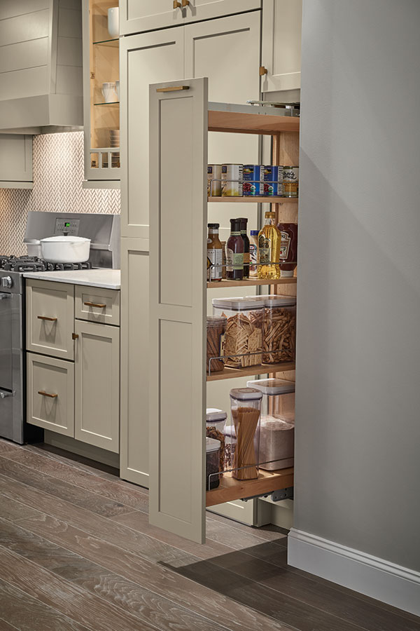 tall pantry pull-out cabinet - schrock cabinetry