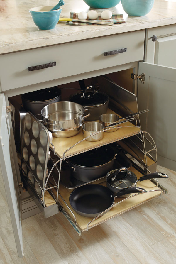 Pots and Pans Kitchen Cabinet Organizer Pull-Out Shelves