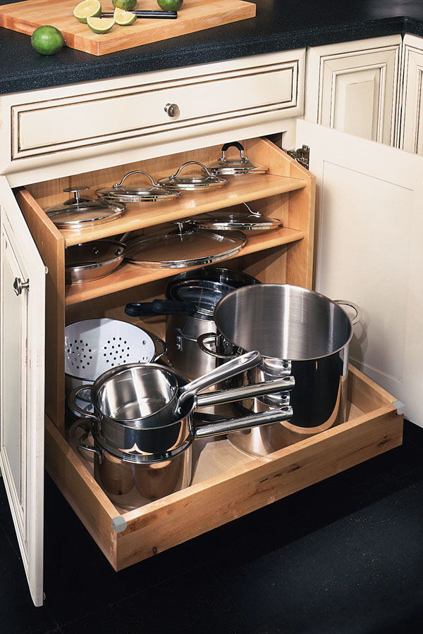 Base Pots And Pans Organizer Schrock Cabinetry