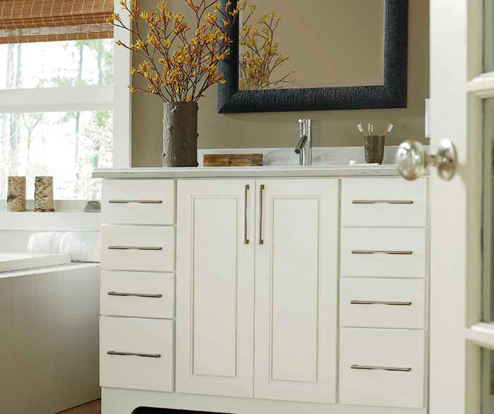 White Bathroom Vanity And Storage Cabinet Schrock