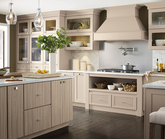 Beige Cabinets in a Transitional Kitchen - Schrock Cabinetry