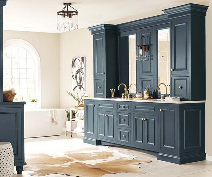 Blue Bathroom Vanity Schrock Cabinets