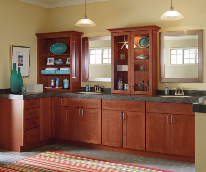 Gray Bathroom Cabinets Schrock Cabinetry