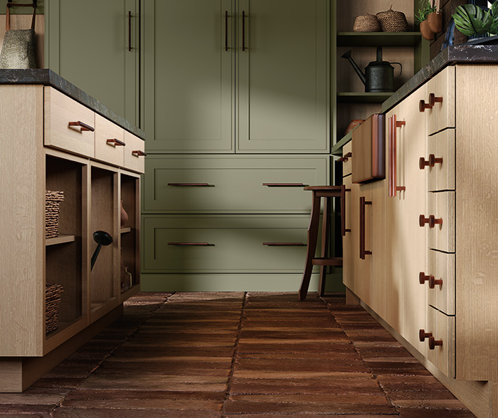 Green Mudroom Cabinets