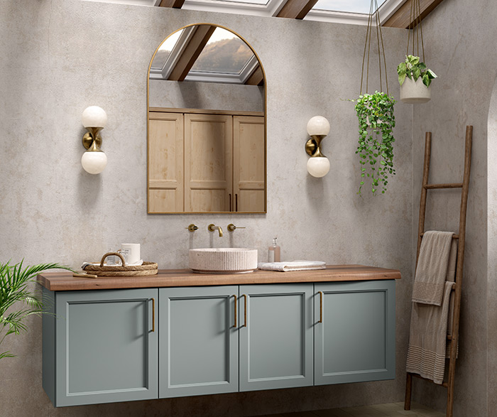Floating Blue Vanity