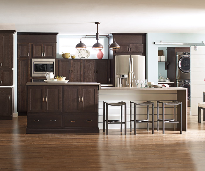 Dark Finish Modern Kitchen Cabinets