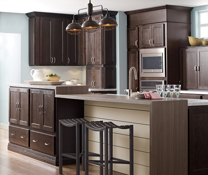 Dark Finish Modern Kitchen Cabinets